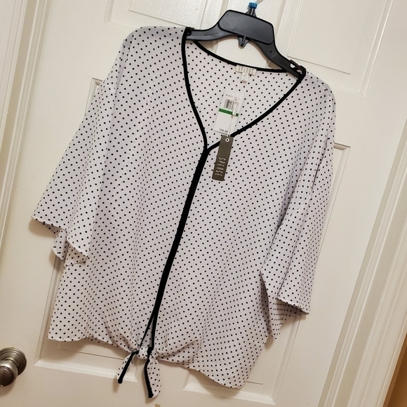 SPENSE POLKA DOT BLOUSE - LARGE - Picture 1 of 6